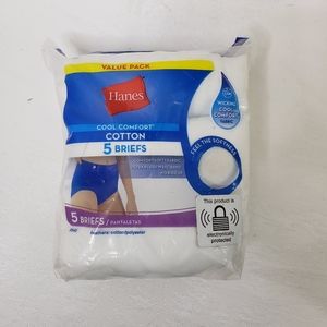 HANES 5 PACK BRIEFS PANTIES WOMEN'S SIZE LARGE/7